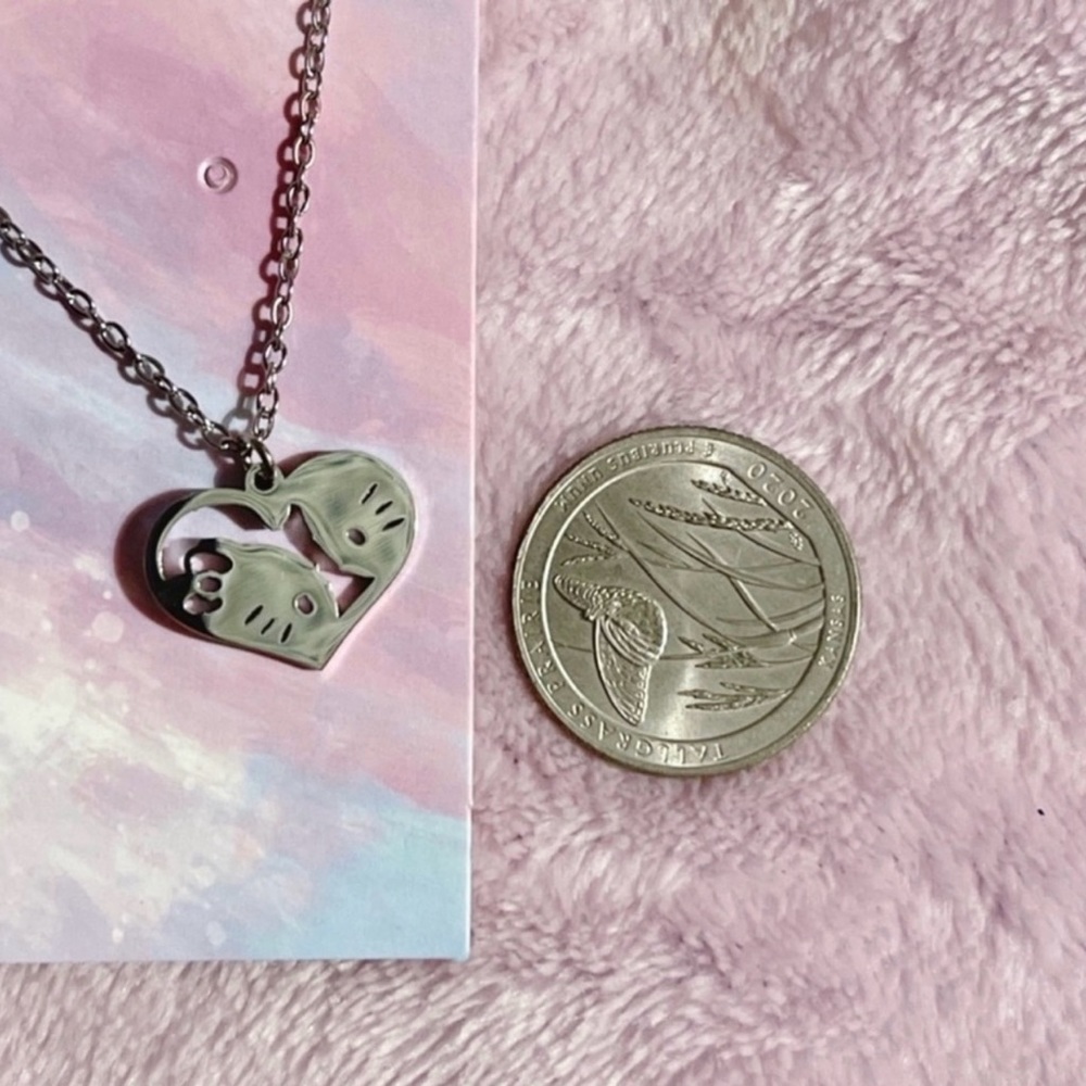 Hello Kitty & Dear Daniel Silver Stainless Steel Heart
Pendant Necklace - Picture 5 of 8
